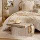 Pouf double SOANA taupe, pied de lit