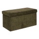 Pouf pliant double en bouclette SOANA - Kaki
