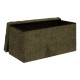 Pouf pliant double en bouclette SOANA kaki, ouvert