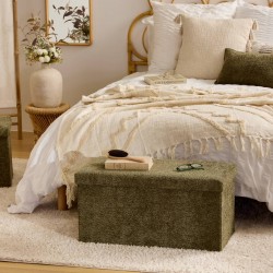 Pouf double SOANA kaki, chambre