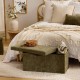 Pouf double SOANA kaki, pied de lit