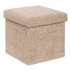 Pouf pliant en bouclette SOANA - Taupe