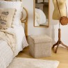 Pouf pliant en bouclette SOANA - Taupe