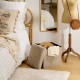Pouf pliant SOANA taupe, rangement