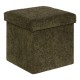 Pouf pliant en bouclette SOANA - Kaki