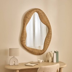 Miroir organique en osier SANOA - Naturel