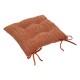 Galette de chaise en bouclette 38X38cm SOANA - Terracotta