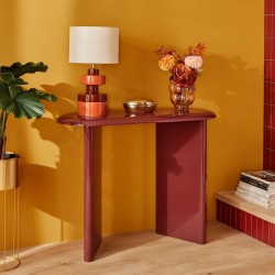 Console glossy DOUGLAS rouge grenat, entrée