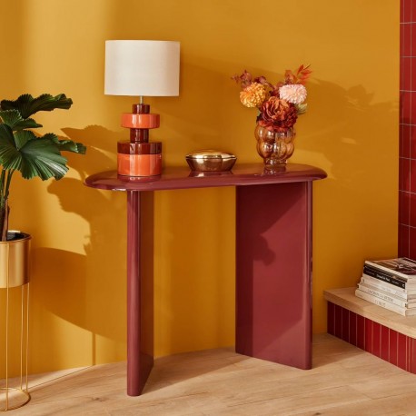 Console glossy DOUGLAS rouge grenat, entrée