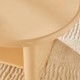 Table basse glossy DOUGLAS beige, rebord