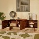 Meuble TV NYERO marron, ouvert
