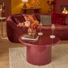 Table basse glossy D80cm DOUGLAS - Rouge grenat