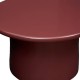 Table basse glossy DOUGLAS rouge grenat, plateau