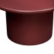 Table basse glossy DOUGLAS rouge grenat, pied