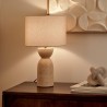 Lampe en travertin H47cm ERIN - Beige