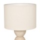 Lampe en travertin ERIN beige, abat-jour