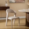 Chaise en tissu ALMÉE - Crème