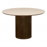 Table à manger D120cm AUREN - Beige et marron