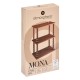 Étagère 3 niveaux MONA marron, carton