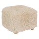 Pouf fourrure DUVIA - Beige