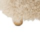 Pouf fourrure DUVIA beige, pied