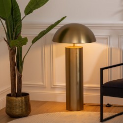 Lampadaire champignon en métal H97cm doré, salon