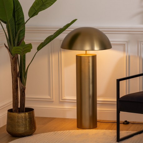 Lampadaire champignon en métal H97cm doré, salon