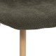 Chaise en velours côtelé ROKA kaki, assise
