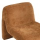 Fauteuil en tissu chenille ASTOR ambre, dossier