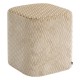 Pouf motifs en relief SELIA - Ivoire