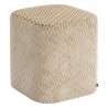Pouf motifs en relief SELIA - Ivoire