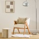 Pouf motifs en relief SELIA ivoire, coin lecture