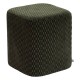 Pouf motifs en relief SELIA - Vert cèdre