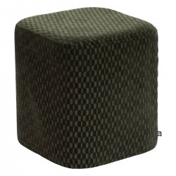 Pouf motifs en relief SELIA - Vert cèdre