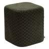 Pouf motifs en relief SELIA - Vert cèdre