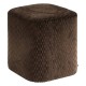 Pouf motifs en relief SELIA - Marron tonka