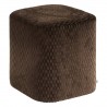 Pouf motifs en relief SELIA - Marron tonka