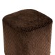 Pouf motifs en relief SELIA marron tonka, zoom
