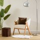 Pouf motifs en relief SELIA marron tonka, coin de lecture