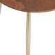 Lot de 2 tables NOIDA marron et doré, detail