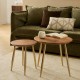 Lot de 2 tables NOIDA marron et doré, salon
