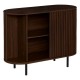 Buffet effet noyer ALCOVE marron, rangement latéral ouvert