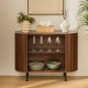 Buffet effet noyer ALCOVE, ouvert