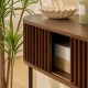 Console effet noyer ALCOVE, detail