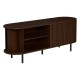 Meuble tv effet noyer ALCOVE marron, rangement latéral ouvert