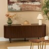 Meuble tv effet noyer ALCOVE - Marron