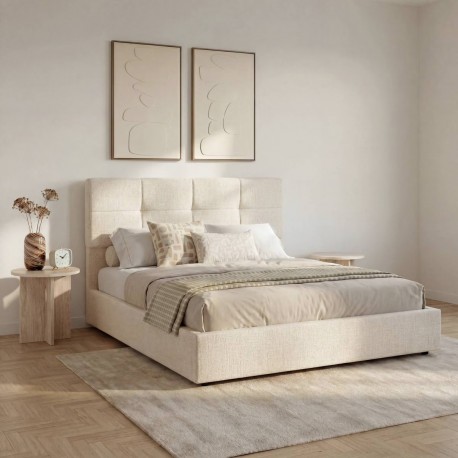 Lit coffre SOA, blanc