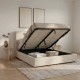 Lit coffre SOA blanc, ouvert