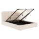 Lit coffre 160X200cm CALA beige, coffre ouvert