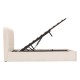 Lit coffre CALA beige, coffre ouvert